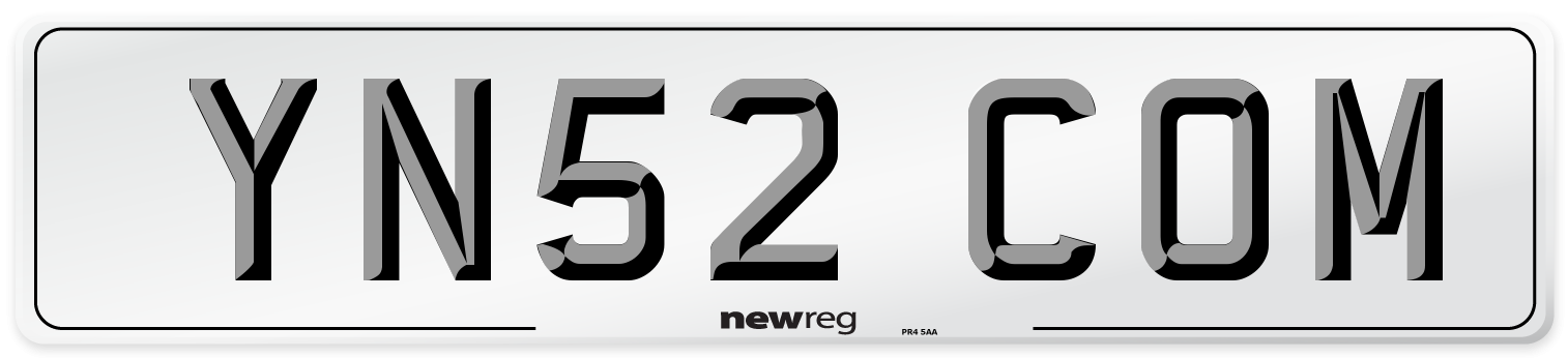 YN52 COM Number Plate from New Reg